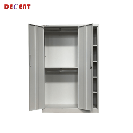 ตู้เสื้อผ้าเหล็ก บานเปิด 2 ประตู + ชั้นวาง DECENT ลาย โกลด์ 120ซม._2